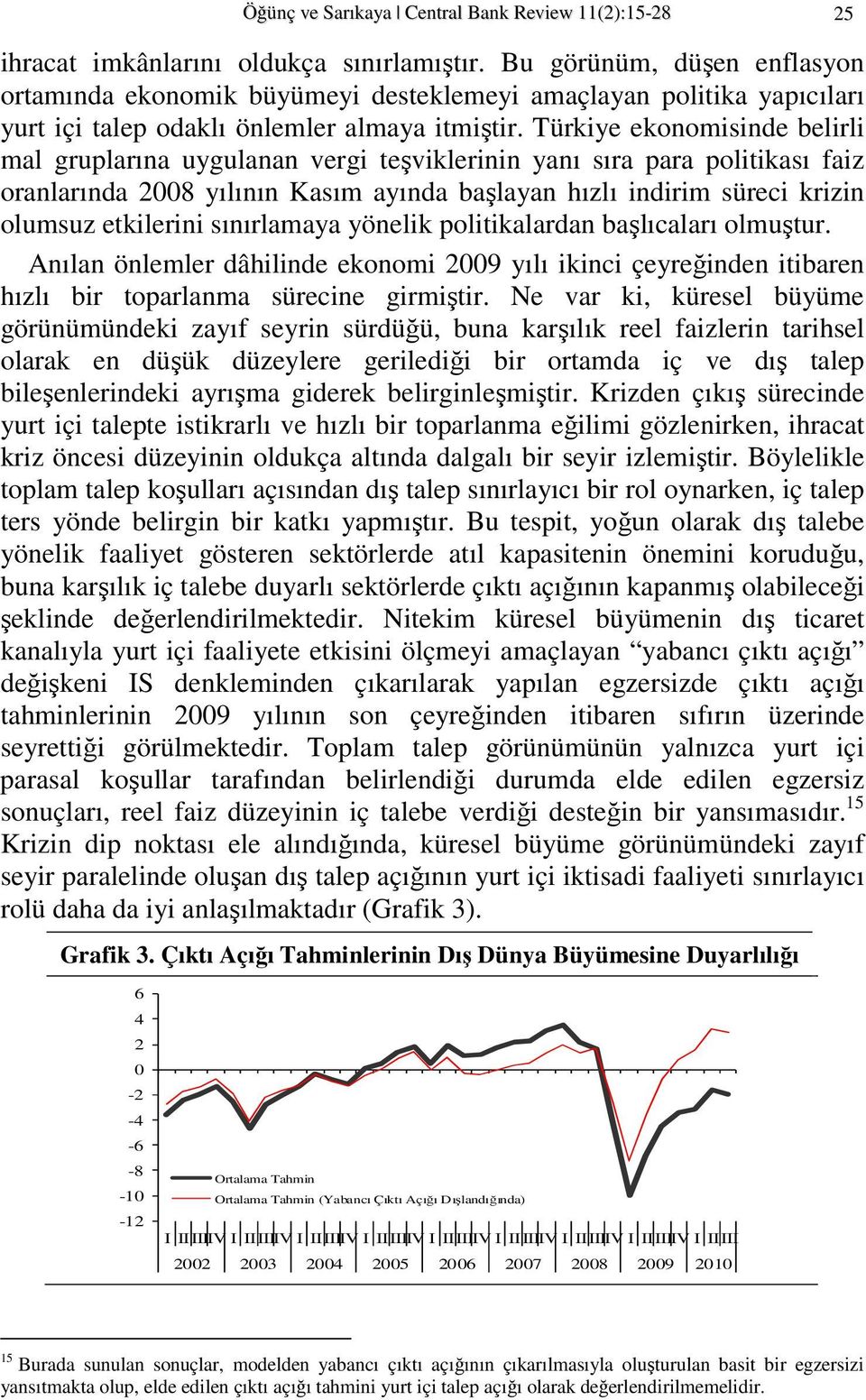 Türkiye ekonomisinde belirli mal gruplarına uygulanan vergi eşviklerinin yanı sıra para poliikası faiz oranlarında 28 yılının Kasım ayında başlayan hızlı indirim süreci krizin olumsuz ekilerini