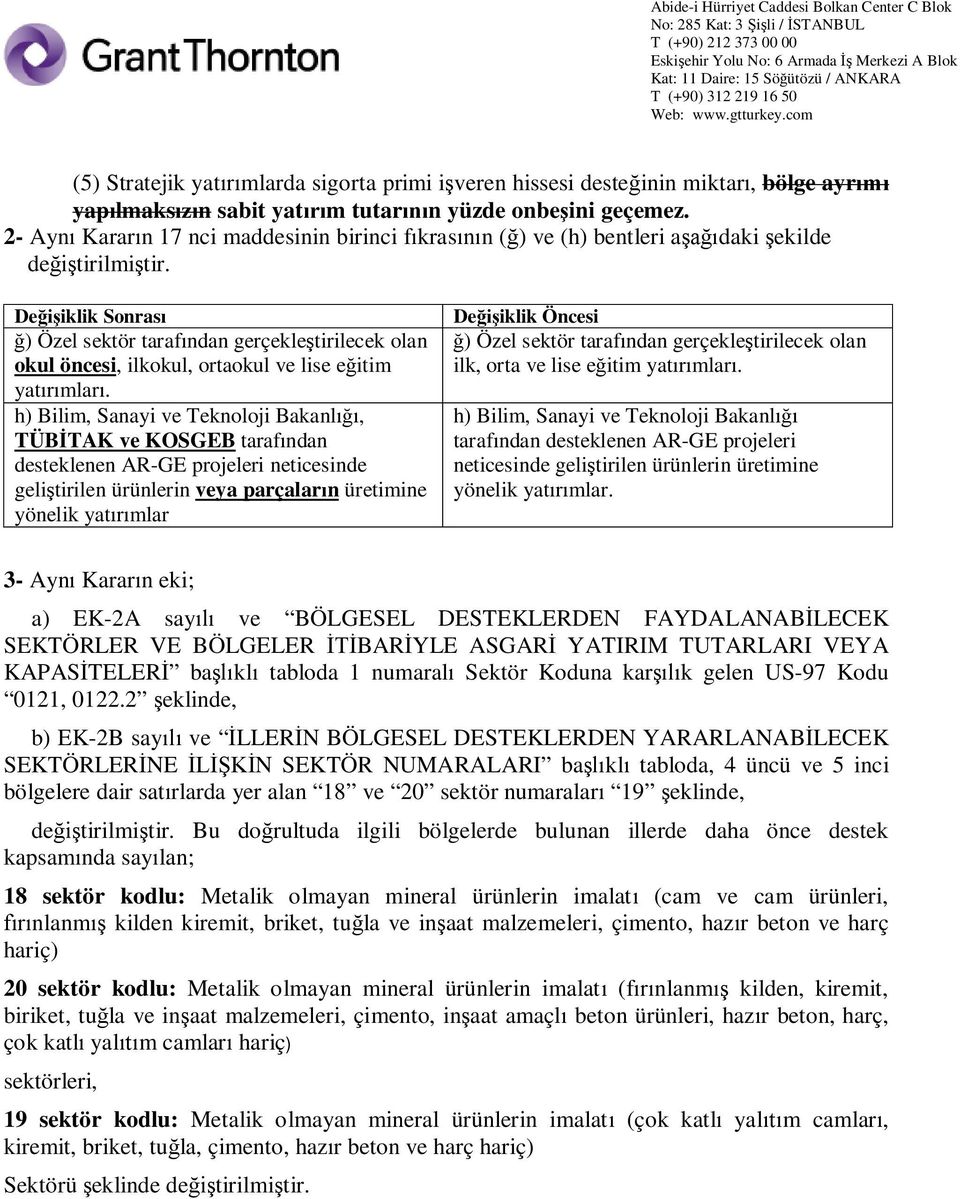 De iklik Sonras ) Özel sektör taraf ndan gerçekle tirilecek olan okul öncesi, ilkokul, ortaokul ve lise e itim yat mlar.