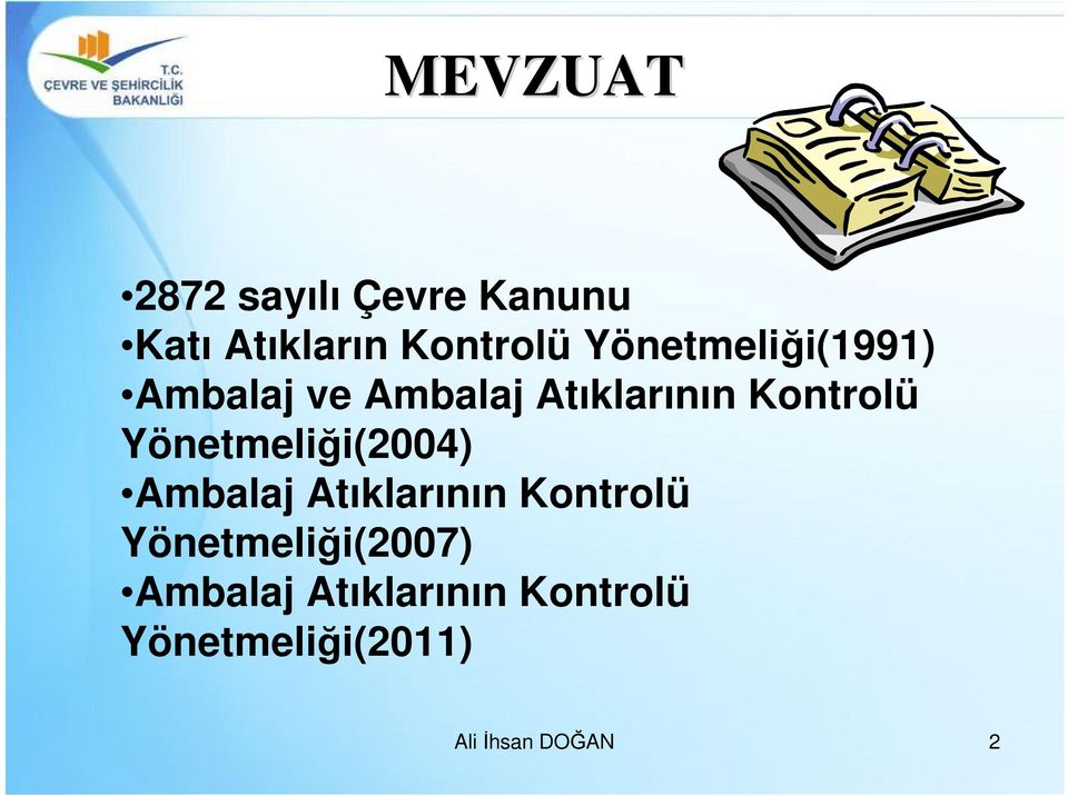 Yönetmeliği(2004) Ambalaj Atıklarının Kontrolü