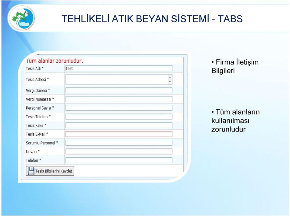 İletişim Bilgileri Tüm