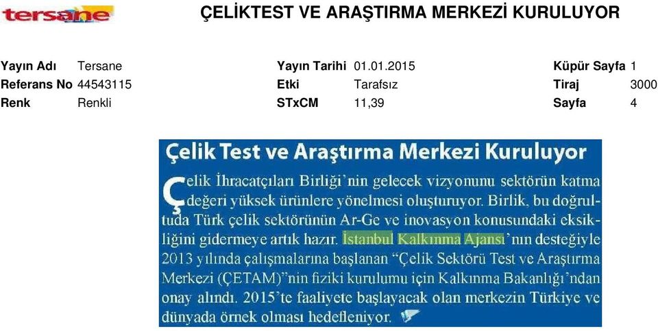 01.2015 Küpür Sayfa 1 Referans No