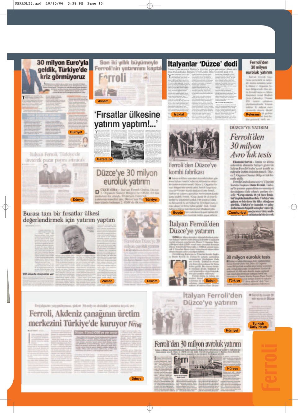 Referans Hürriyet Gazete 34 Dünya Türkiye