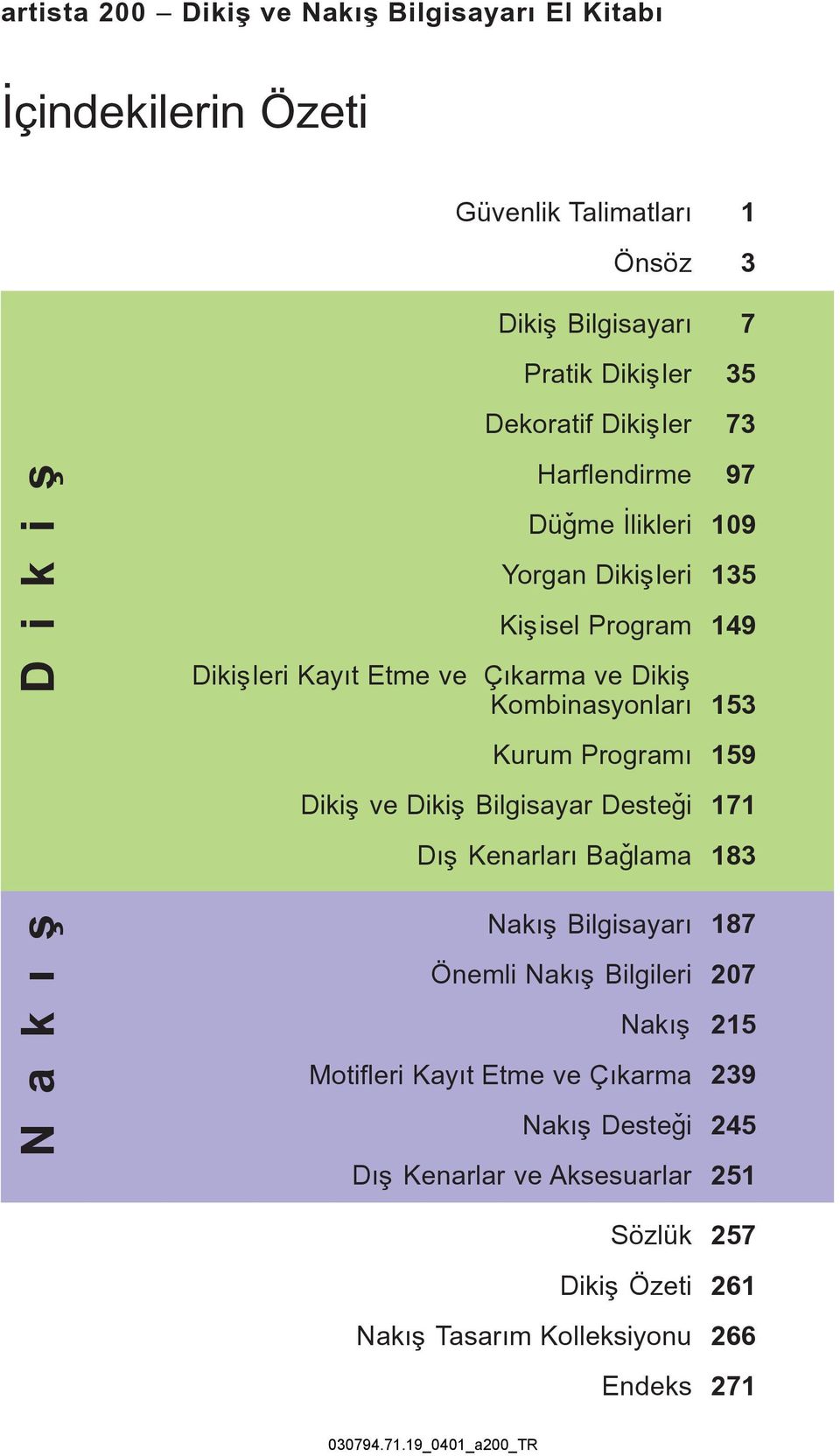 Dikiþ ve Dikiþ Bilgisayar Desteði Dýþ Kenarlarý Baðlama Nakýþ Bilgisayarý Önemli Nakýþ Bilgileri Nakýþ Motifleri Kayýt Etme ve Çýkarma Nakýþ Desteði Dýþ