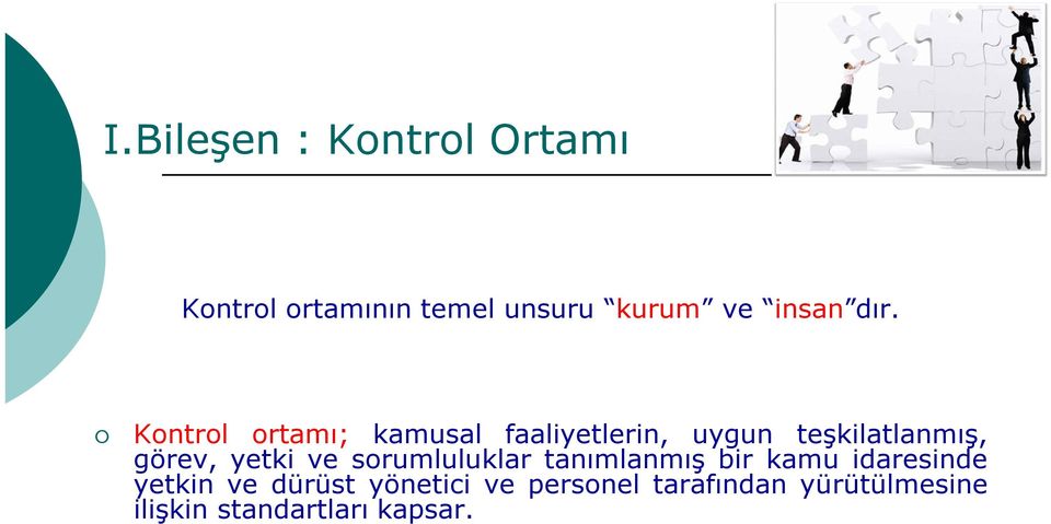 yetki ve sorumluluklar tanımlanmış bir kamu idaresinde yetkin ve dürüst