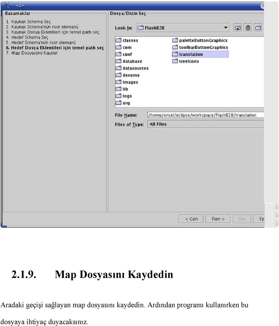 geçişi sağlayan map dosyasını