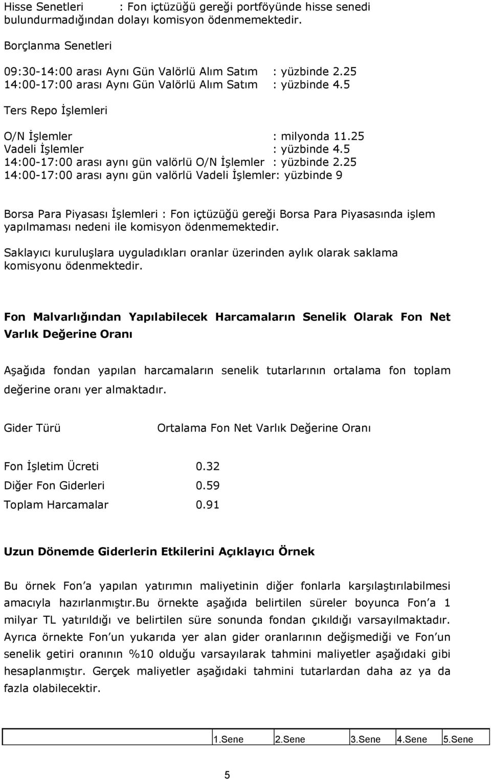 5 14:00-17:00 arası aynı gün valörlü O/N İşlemler : yüzbinde 2.