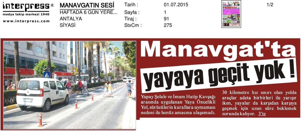 .. Sayfa : 1 ANTALYA Tiraj