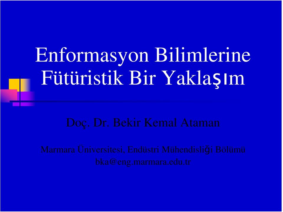 Bekir Kemal Ataman Marmara
