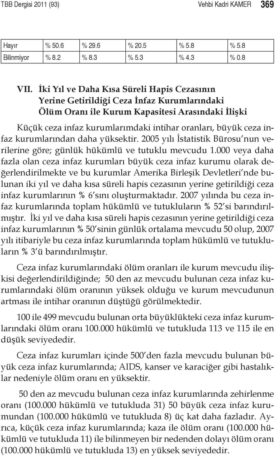 infaz kurumlarından daha yüksektir. 2005 yılı İstatistik Bürosu nun verilerine göre; günlük hükümlü ve tutuklu mevcudu 1.