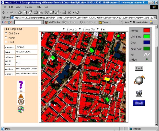 Z. Duran, G. Toz Map Objects activex kontrolü, Visual Basic program geliştirme ortamında kullanılmıştır.