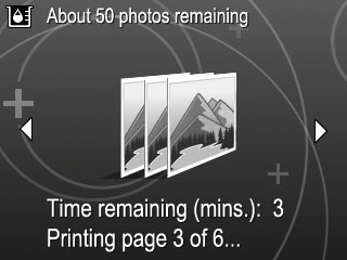 Bölüm 1 Şekil 1-6 Fotoğraf özet ekranı Hoş geldiniz 1 Mürekkep düzeyi göstergesi: HP 110 Üç renkli Inkjet yazıcı kartuşu mürekkep düzeyini gösterir.