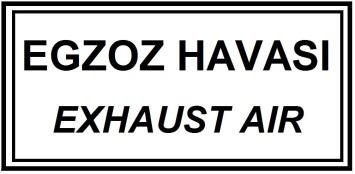 Şekil 6.2.9. Servis Kapağı Etiketi Şekil 6.2.10. Filtre Servis Etiketi Şekil 6.2.11. Drenaj Etiketi Şekil 6.2.12. Taze Hava Etiketi Şekil 6.2.13. Egzoz Havası Etiketi Şekil 6.2.14.