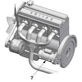 5. GRUP MOTOR VE ARAÇ TEKNİĞİ BİLGİSİ M 36. Şekilde soru işareti (?) ile gösterilen motor soğutma sistemi parçasının adı nedir? 39. Şekilde gösterilen marş motorunun görevi nedir?