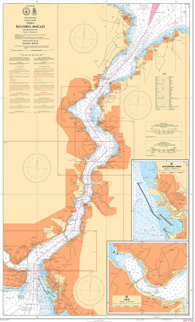 6. Ulusal Kıyı Mühendisliği Sempozyumu 533 Şekil 1 İstanbul Boğazı Haritası (SHOD TR 2921) Karadeniz Marmara Denizi arasındaki deniz seviyesi farkı Karadeniz in su seviyesi, Marmara Denizi nden