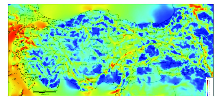 Rüzgâr Şekil 24 : Türkiye Rüzgâr Enerjisi Potansiyel Atlası-Rüzgâr Haritası (50 m Yükseklikte Yıllık Ortalama) TRB2 Bölgesi, rüzgâr enerjisinden elektrik elde etme potansiyeli olan bir bölgedir.