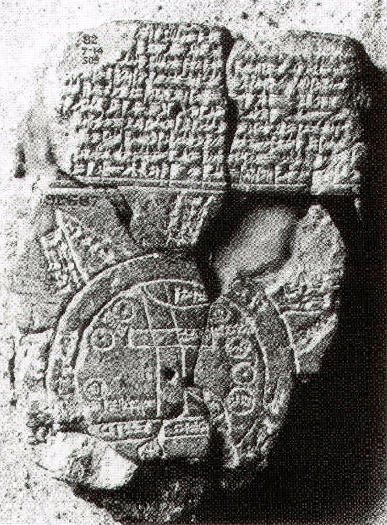 2.1.2.4 Babil kil tablet haritası Aslı Londra daki British Museum da sergilenen bu tablet MÖ 612-528 yıllarını kapsayan Babil dönemine aittir.