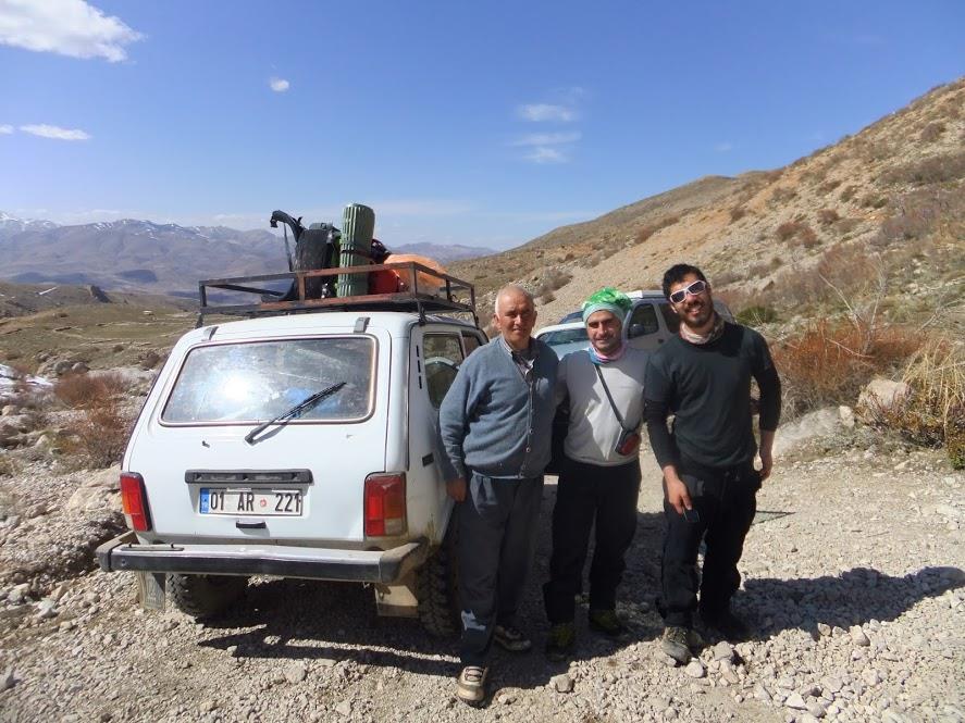 Tırmanış ekibimiz, soldan sağa, ben, Uğur, Erman Yıllardır