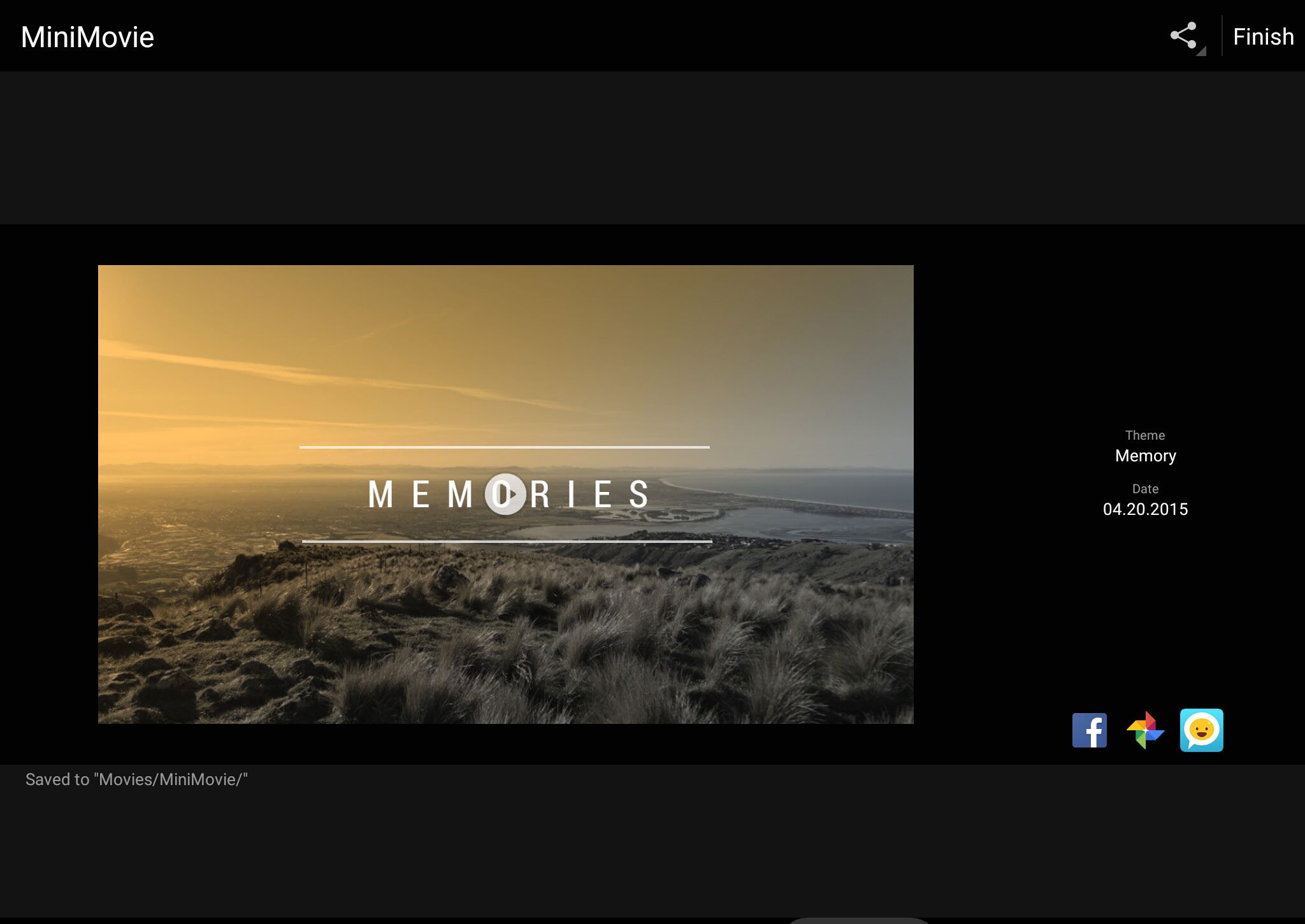 MiniMovie Kullanma Galeri uygulamasının MiniMovie özelliğini kullanarak fotoğrafları yaratıcı bir slayt gösterisine dönüştürün.