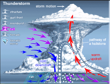 4.) Dikey gelişmiş bulutlar Cumulonimbus (CB) : Genellikle 10-20 dakikalık (bazen daha fazla) bir yaşam evreleri vardır.
