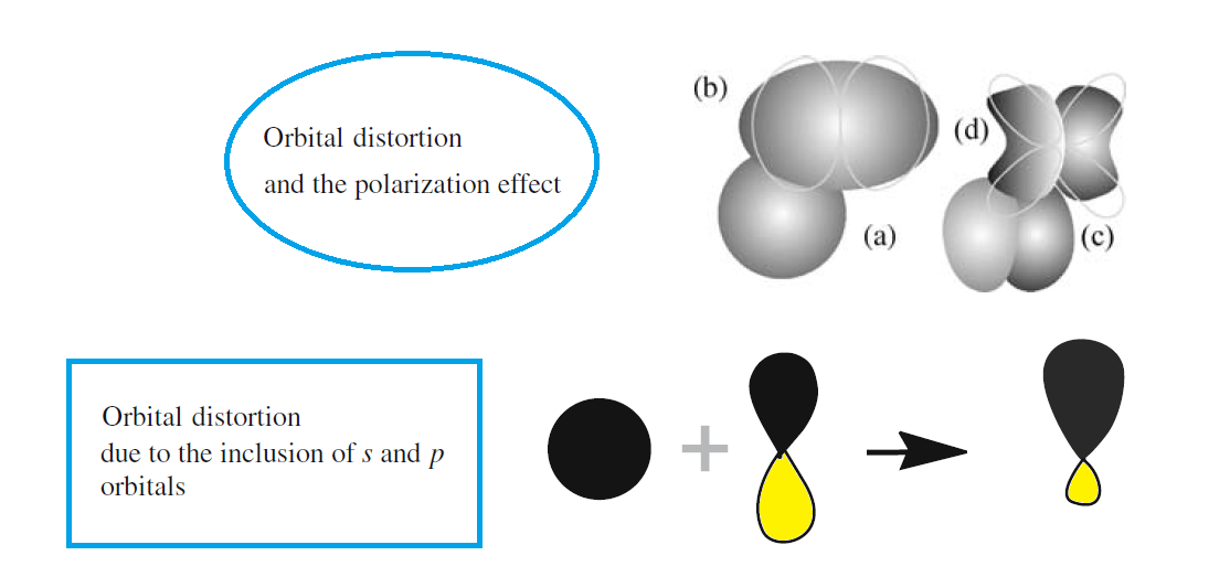 The qualitamve importance of polarizamon funcmons is that they permit the molecular wavefuncmon more flexibly to distort away from spherical symmetry in the neighborhood of each atom.