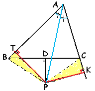 KesiĢen iki doğrudan eģit uzaklıkta bulunan noktaların geometrik yeri, oluģturdukları açıların açıortay doğrularıdır. [OP, açı ortay PA OA ve [PB OB ise; PA = PB ve OA = OB dir. Y.G: OPA OPB (A.K.A) D ve EAC eģkenar üçgen.
