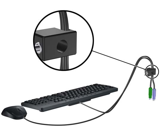 HP Business PC Güvenlik Kilidi 1. Sabit bir nesnenin çevresine dolayarak güvenlik kablosunu bağlayın.