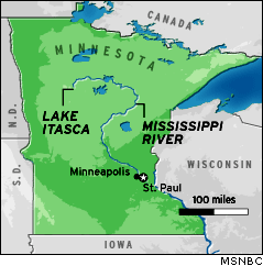 Mississippi nin ana kolu, Minnesota