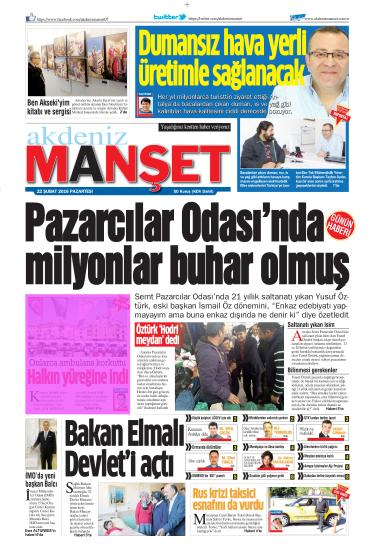 AKDENİZ MANŞET Tarih : 22.02.