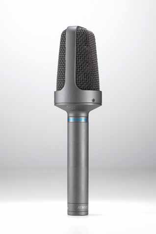 12 AT8022 X/Y stereo mikrofon l Yaratıcı kapsül konfigürasyonu, küçük gövde içerisinde keskin stereo imajı yakalanmasına izin verir.