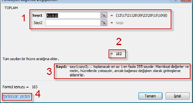 Temel Formül Yazım Kuralları Excel programında bazı formüllerin kullanımın kolaylaştırılması için «İşlevler» oluşturulmuştur.