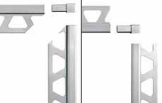Duvar Köşeleri ve Bitişleri Schlüter -QUADEC-E Schlüter -QUADEC-E seramik duvar dış köşeleri için paslanmaz çelikten üretilmiş, yüksek kaliteli bitiş profilidir ve köşelerde koruma sağlar.