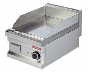 EG604 400x600x265 32 0,13 4050 380 V, 50 Hz 812 Electric Smooth surface Carbon steel plate. Removable fat container.