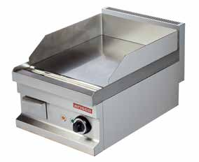 EG604 (Chr) 400x600x265 32 0,13 4050 380 V, 50 Hz 788 Electric Smooth surface (15 mm) Carbon steel plate. Removable fat container.