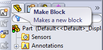 SOLIDWORKS SKETCH ORTAMINDA BLOCK LAR İLE ÇALIŞMA Mekanizma tasarımı ile ilgilenenler tasarımcılar için SolidWorks Sketch ortamında boyutsal analizler için pratik bir araç Blocks mevcuttur.