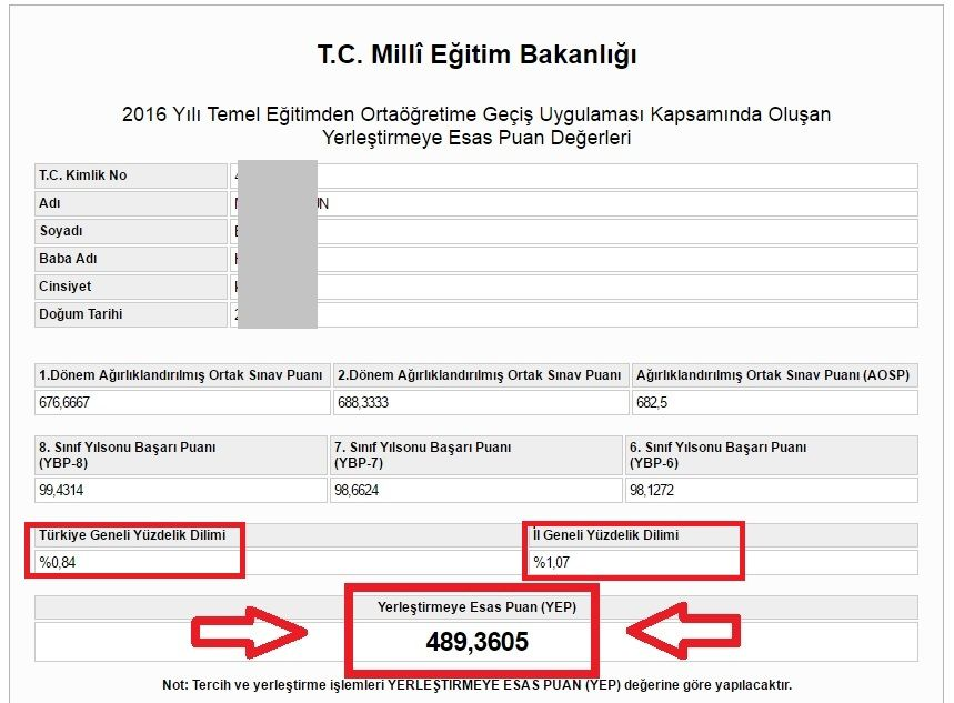 ÖNCE YAPMANIZ GEREKENLERİ SIRAYALIM 1) Hala YEP (Tercih yaparken kullanacağınız 500 üzerinden olan puanınız) puanınızı öğrenmediyseniz. https://e okul.meb.gov.