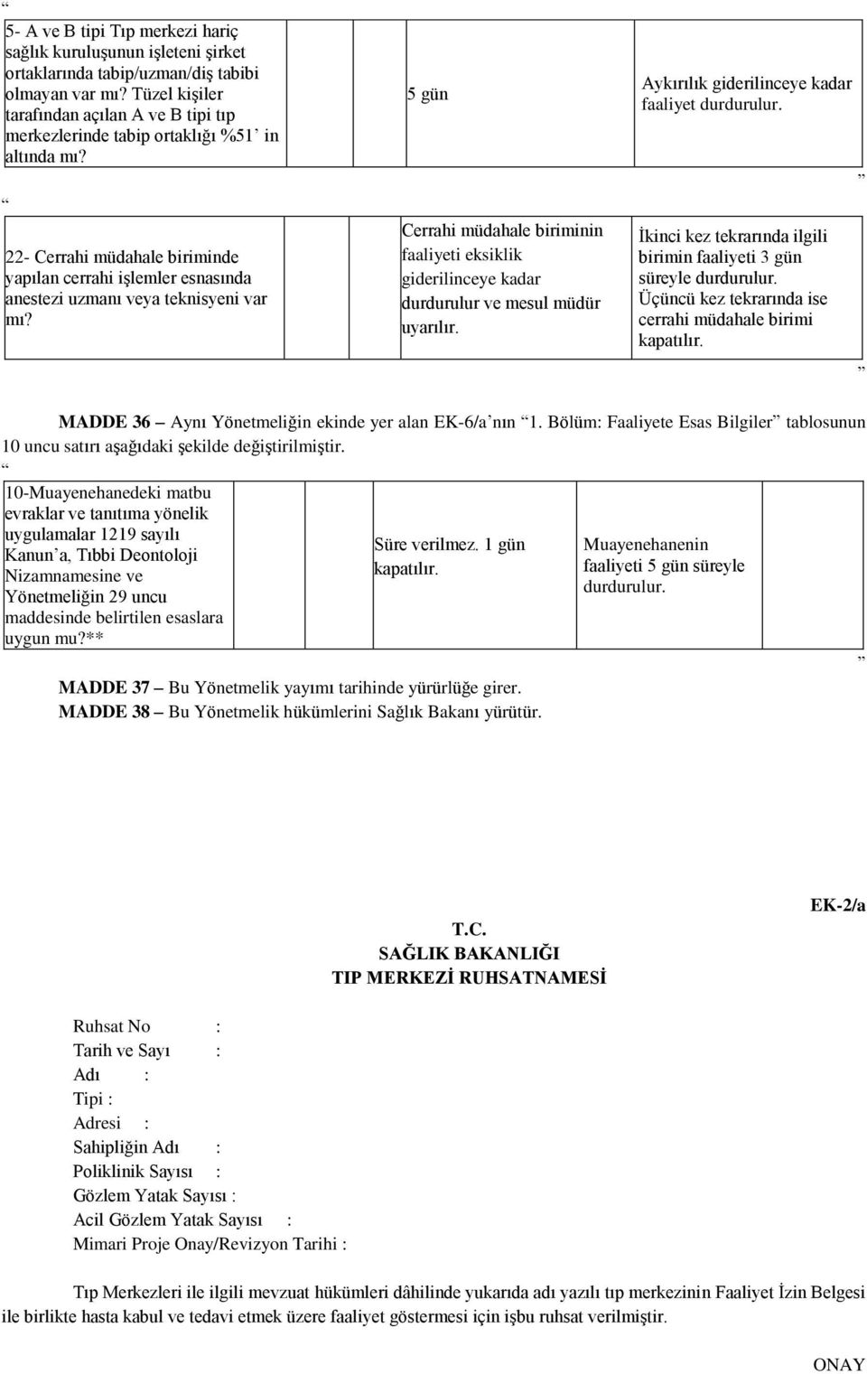 22- Cerrahi müdahale biriminde yapılan cerrahi işlemler esnasında anestezi uzmanı veya teknisyeni var mı?