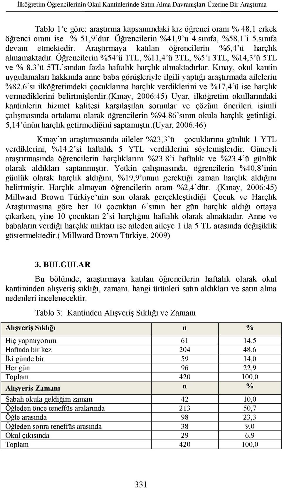 Öğrecileri 54 ü 1TL, 11,4 ü 2TL, 5 i 3TL, 14,3 ü 5TL ve 8,3 ü 5TL sıda fazla haftalık harçlık almaktadırlar.