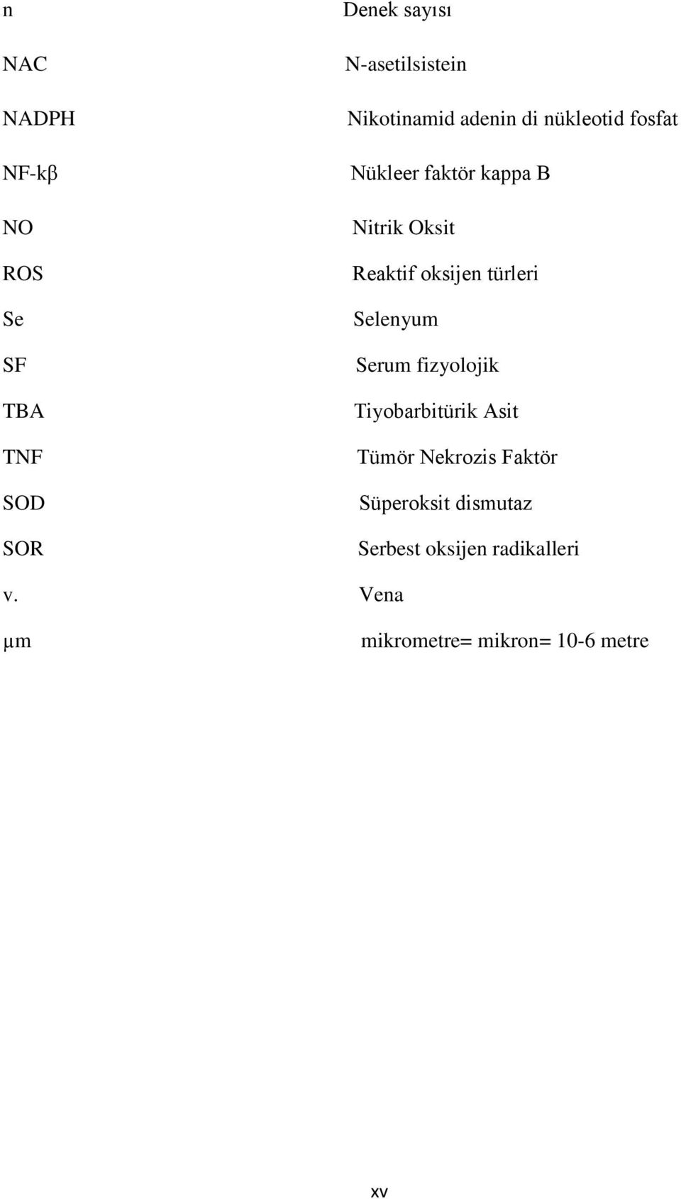 oksijen türleri Selenyum Serum fizyolojik Tiyobarbitürik Asit Tümör Nekrozis Faktör