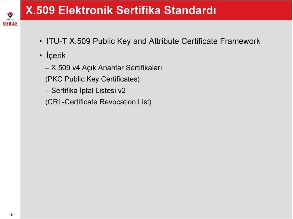 X.509 v4 Açık Anahtar Sertifikaları (PKC Public Key