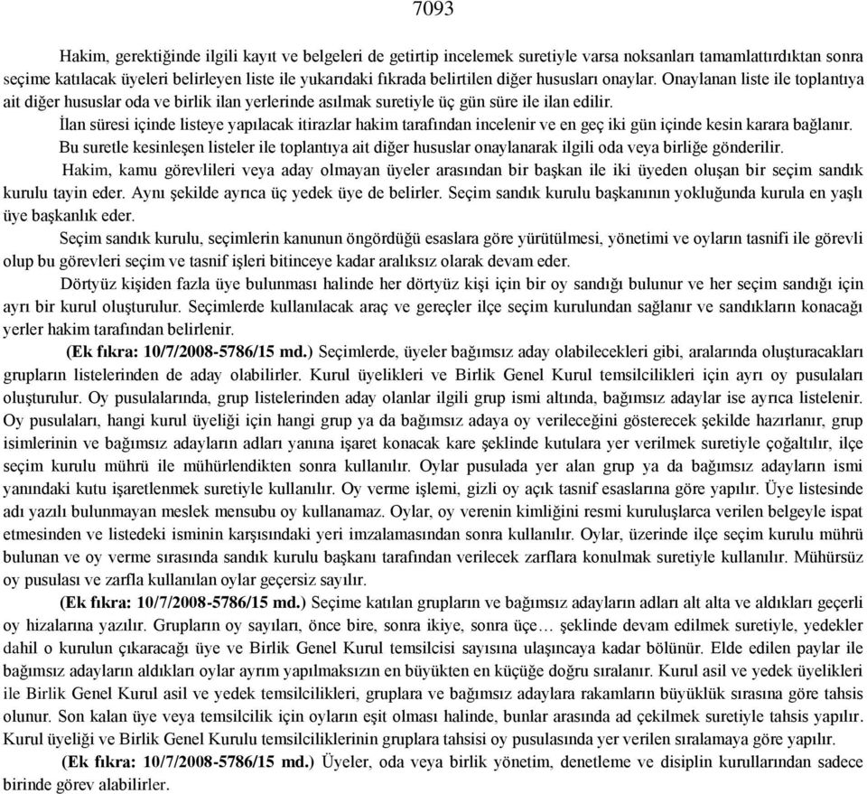 İlan süresi içinde listeye yapılacak itirazlar hakim tarafından incelenir ve en geç iki gün içinde kesin karara bağlanır.