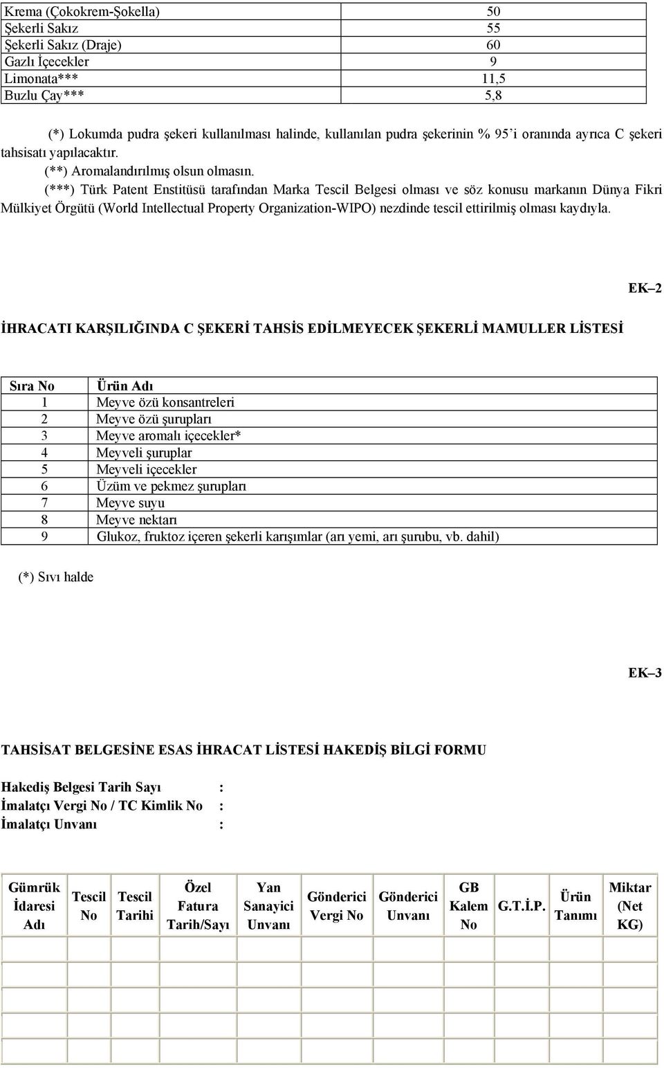 (***) Türk Patent Enstitüsü tarafından Marka Tescil Belgesi olması ve söz konusu markanın Dünya Fikri Mülkiyet Örgütü (World Intellectual Property Organization-WIPO) nezdinde tescil ettirilmiş olması