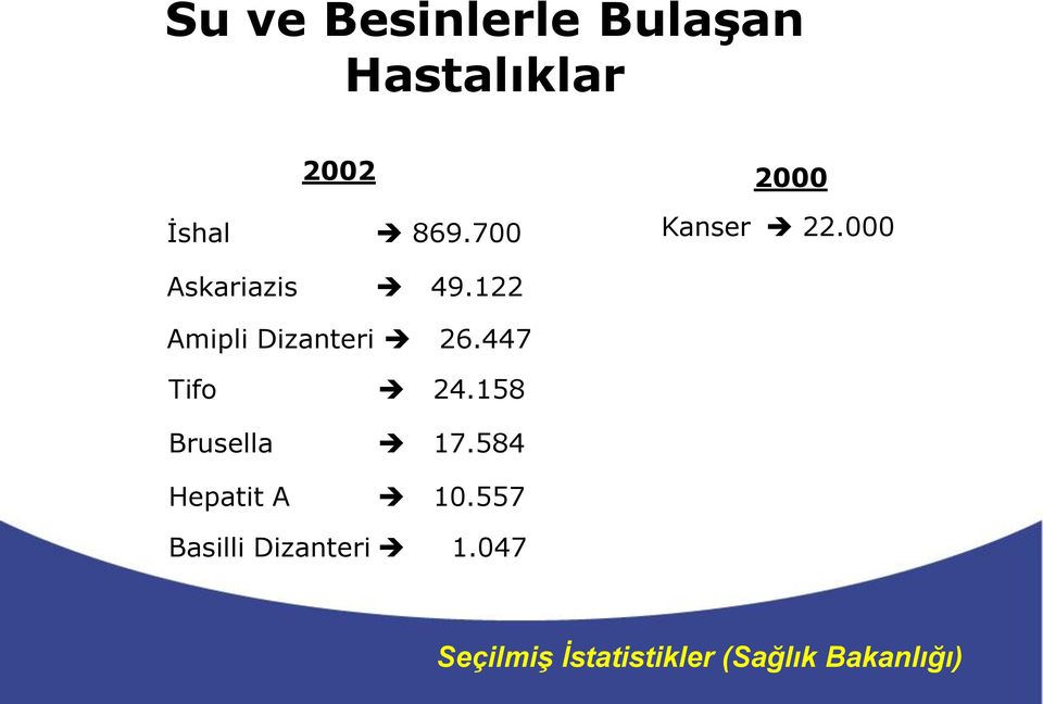 122 Amipli Dizanteri 26.447 Tifo 24.158 Brusella 17.