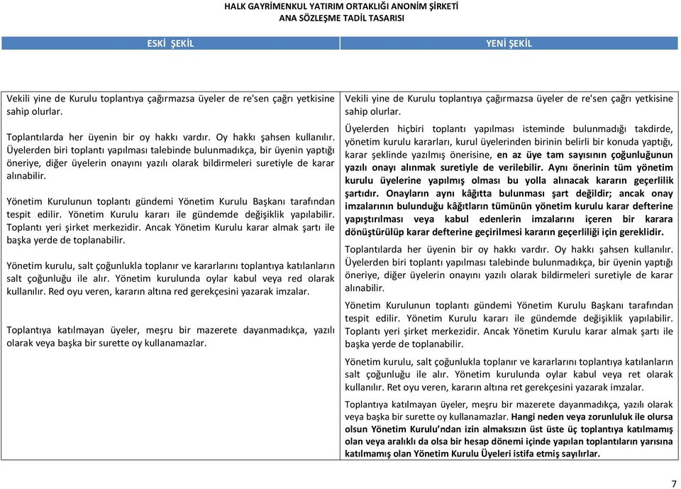 Yönetim Kurulunun toplantı gündemi Yönetim Kurulu Başkanı tarafından tespit edilir. Yönetim Kurulu kararı ile gündemde değişiklik yapılabilir. Toplantı yeri şirket merkezidir.