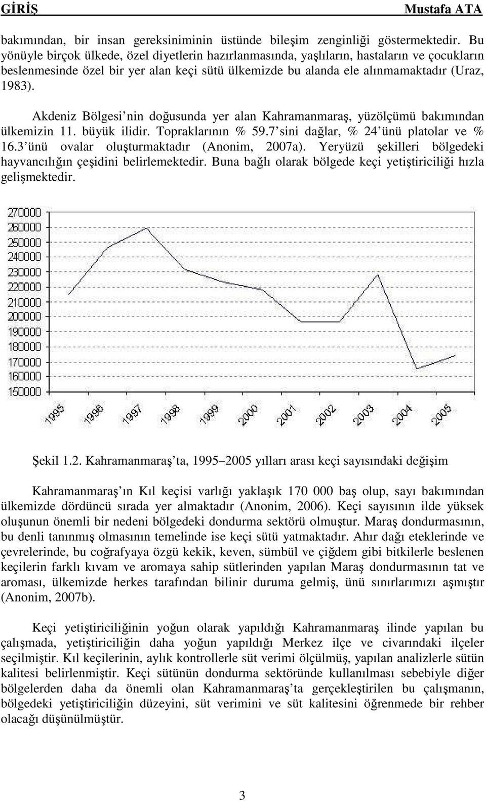 Akdeniz Bölgesi nin doğusunda yer alan Kahramanmaraş, yüzölçümü bakımından ülkemizin 11. büyük ilidir. Topraklarının % 59.7 sini dağlar, % 24 ünü platolar ve % 16.