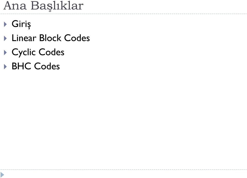 Block Codes