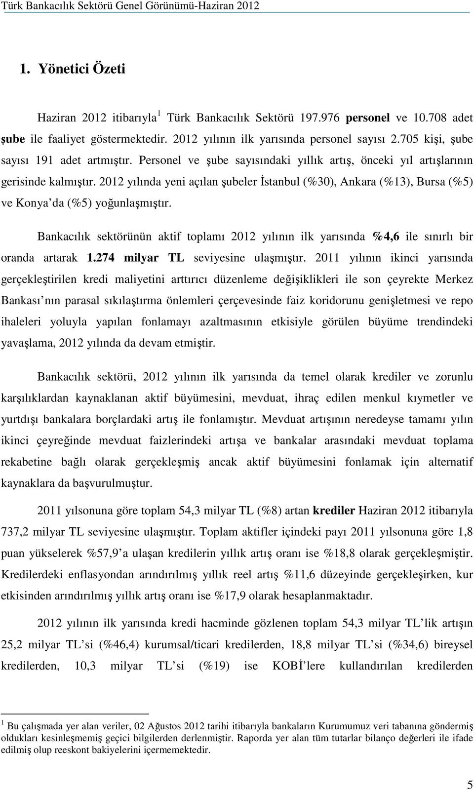 2012 yılında yeni açılan şubeler Đstanbul (%30), Ankara (%13), Bursa (%5) ve Konya da (%5) yoğunlaşmıştır.