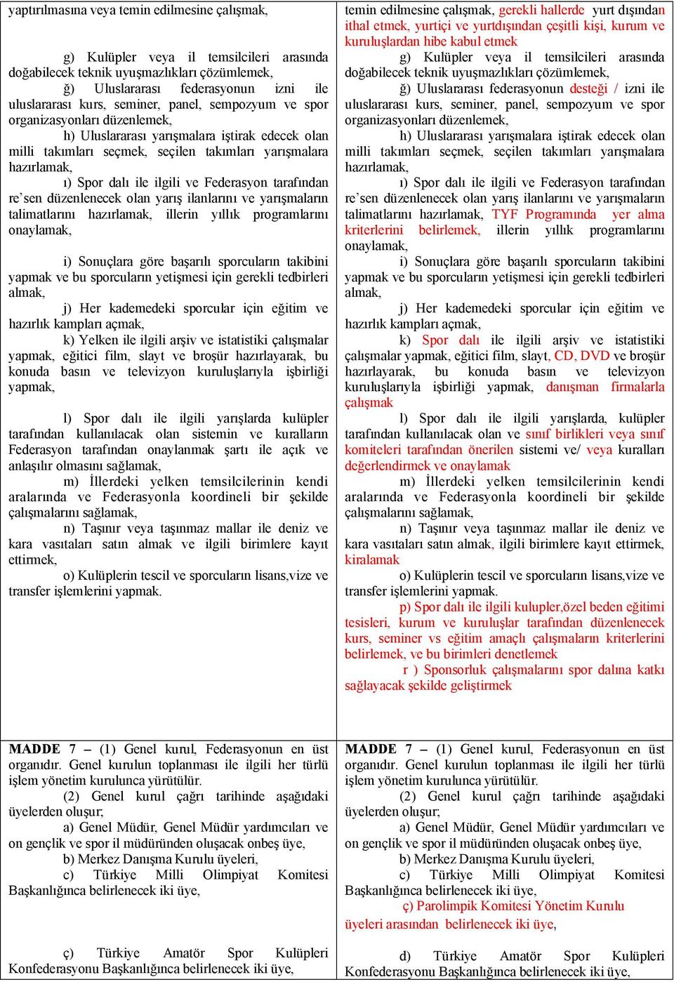 ilgili ve Federasyon tarafından re sen düzenlenecek olan yarış ilanlarını ve yarışmaların talimatlarını hazırlamak, illerin yıllık programlarını onaylamak, i) Sonuçlara göre başarılı sporcuların