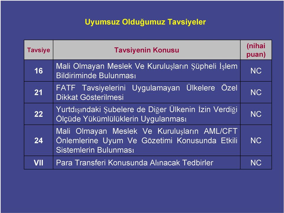 Ülkenin İzin Verdiği Ölçüde Yükümlülüklerin Uygulanması Mali Olmayan Meslek Ve Kuruluşların AML/CFT Önlemlerine Uyum Ve