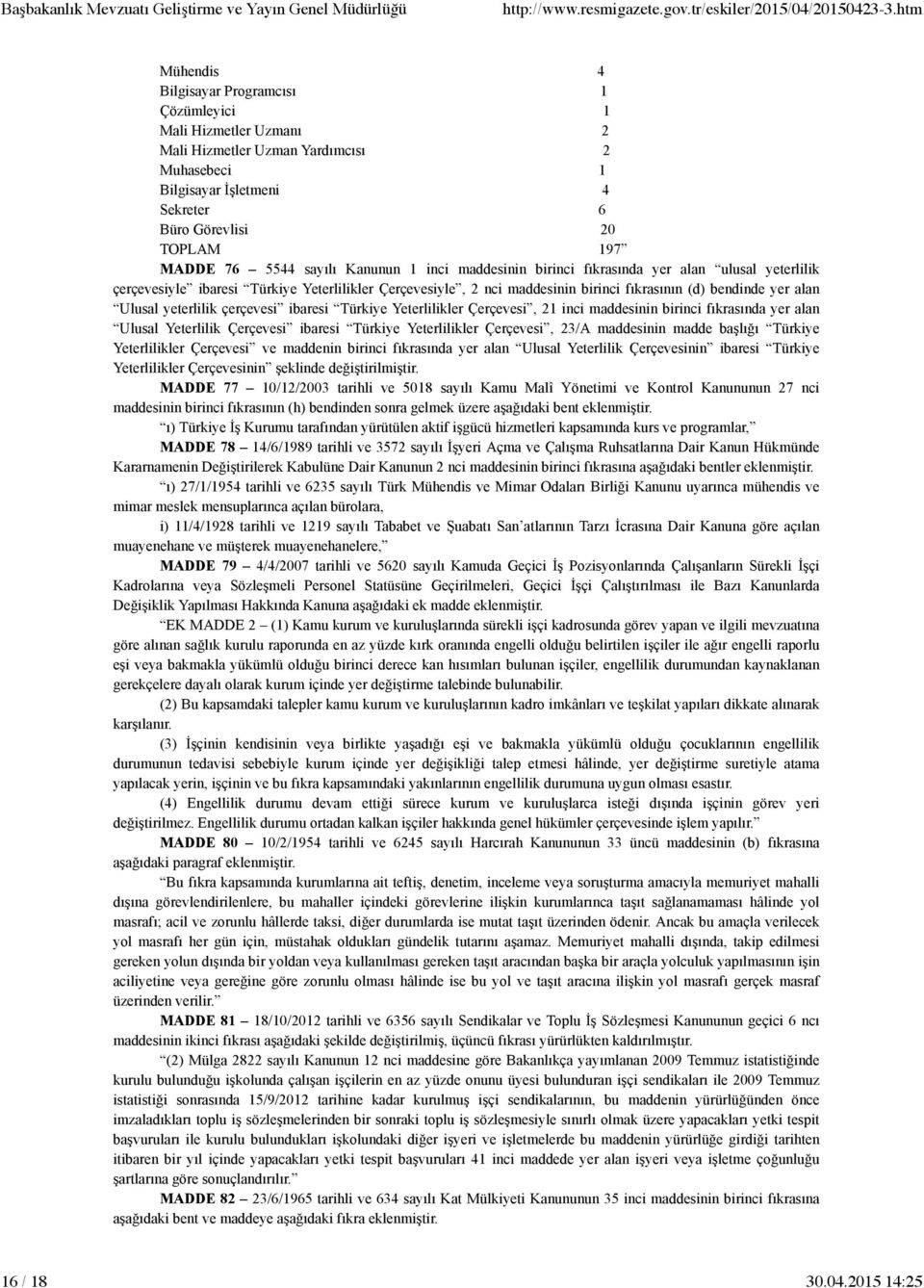 Ulusal yeterlilik çerçevesi ibaresi Türkiye Yeterlilikler Çerçevesi, 21 inci maddesinin birinci fıkrasında yer alan Ulusal Yeterlilik Çerçevesi ibaresi Türkiye Yeterlilikler Çerçevesi, 23/A