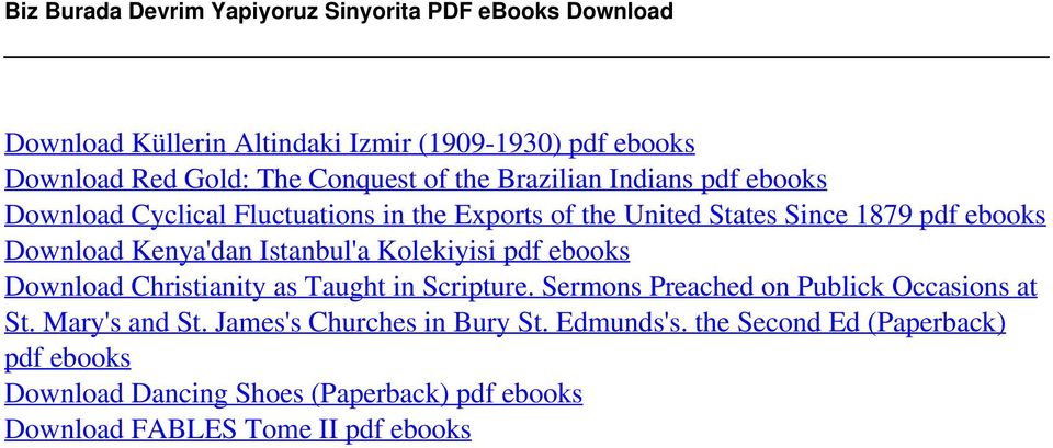 the Brazilian Indians pdf ebooks Download Cyclical Fluctuations in the Exports of the United States Since 1879 pdf ebooks Download Kenya'dan Istanbul'a